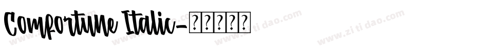 Comfortune Italic字体转换
